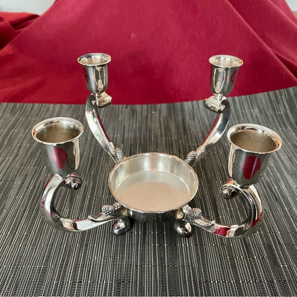 Reed and Barton Silver Plate 4 Candle Holder #331